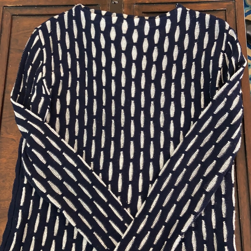 Tory Burch blue and white sweater